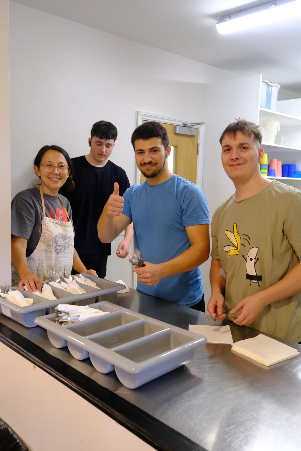 Volunteers in the kitchen