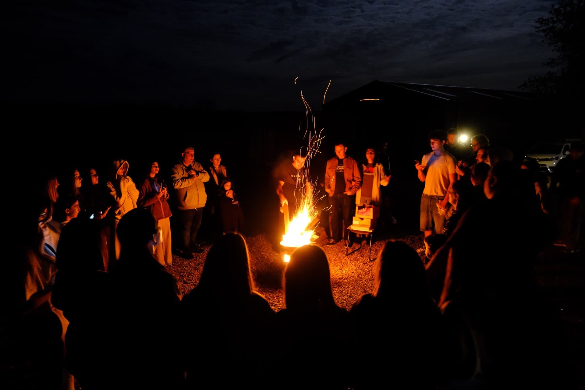 Singing around the campfire